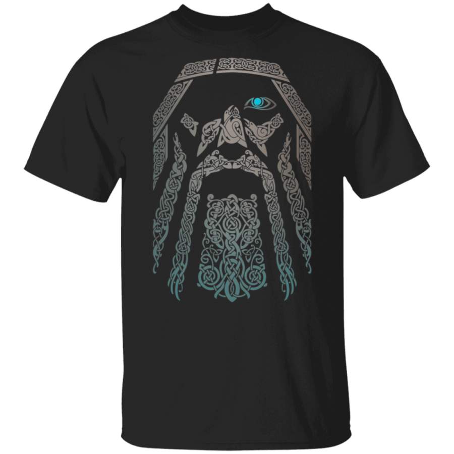 Odin Viking Tshirt  Gift Vikingcostume Odinism Raven Beard T-Shirt