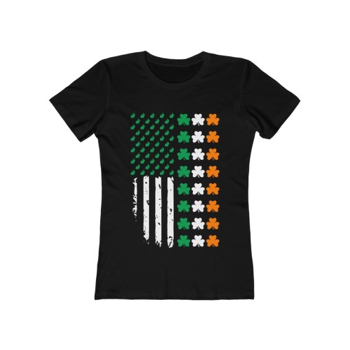 St. Patrick’S Day Irish American Flag For Bunny Lover – Women Tee