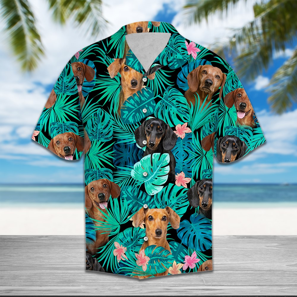 Dachshund Dog Tropical Hawaiian Shirt Ha45233