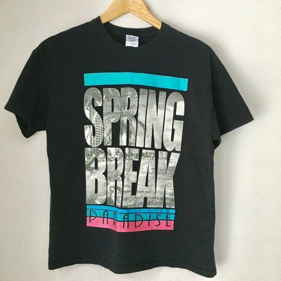 80S Spring Break Tee Spring Break Shirt1980S Shirt Paradise Logo Shirt 1980S Shirt