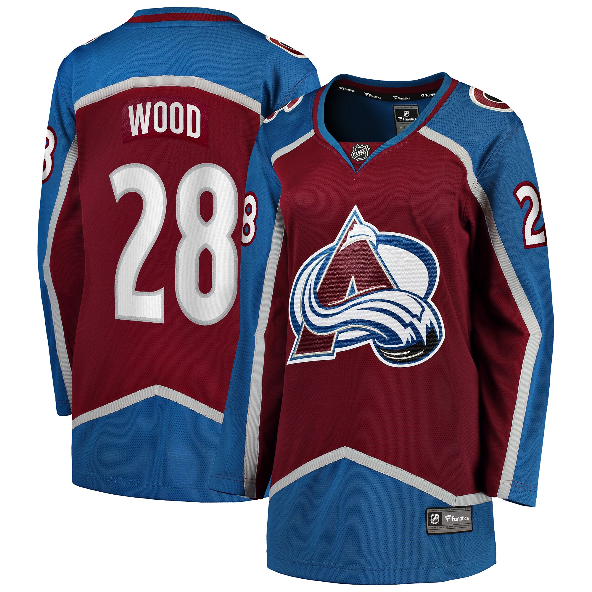 Miles Wood Colorado Avalanche Branded Women's Home Breakaway Player Jersey – Maroon