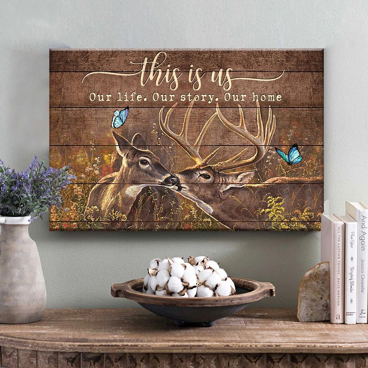 This Is Us Deer Couple Canvas Gift For Couple