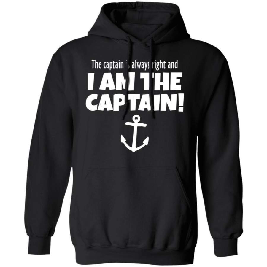 The Captain Is Always Right (White) Funny Boat Sail Coffee Mug Hoodie