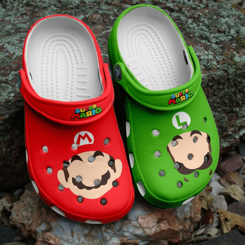 Super Mario Game shoes G02D2 Crocs Crocband Clogs Shoes For Men Women