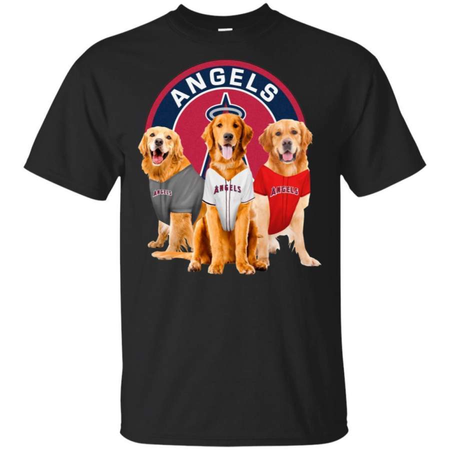 Golden Retriever Dog And Los Angeles Angels Fan Shirt HT208