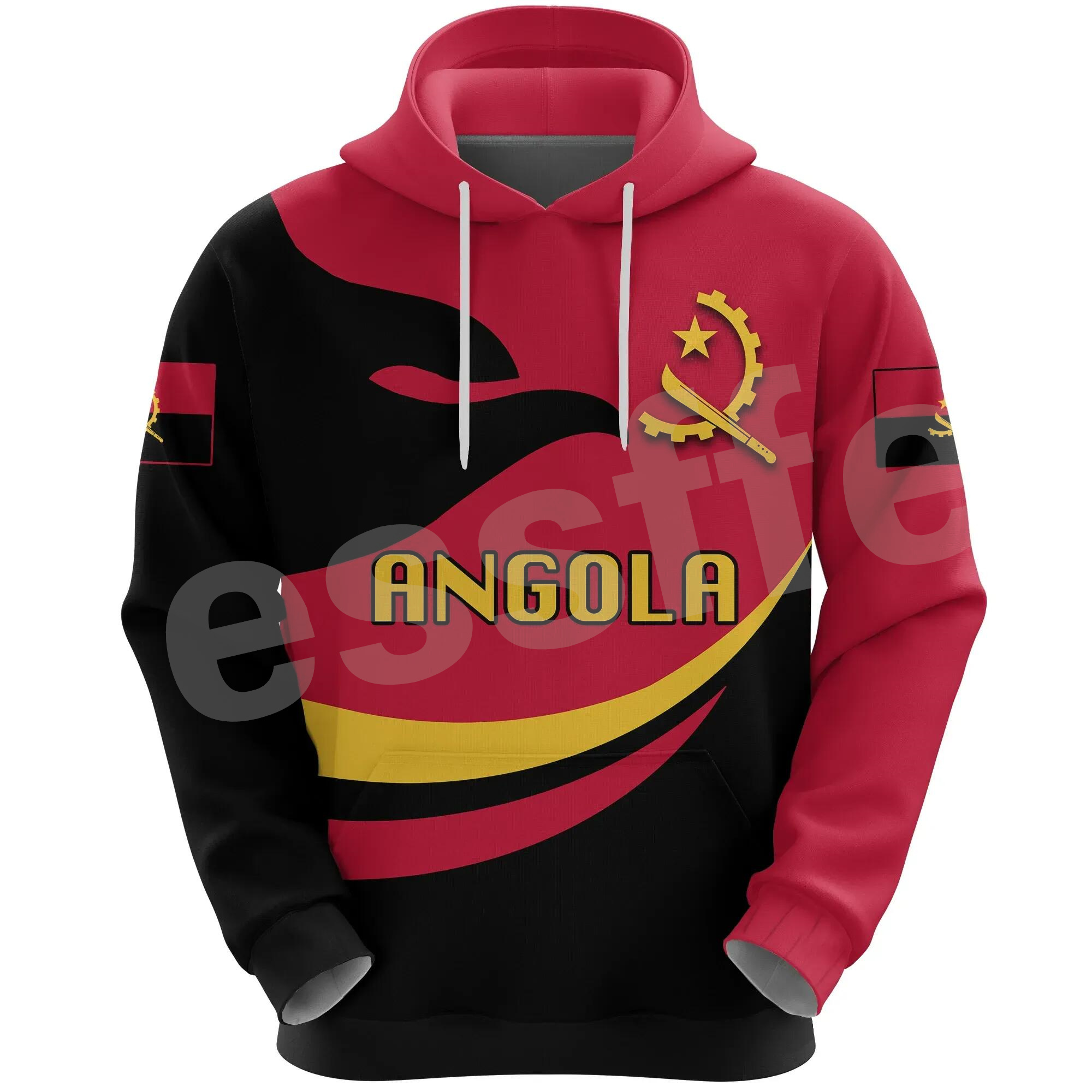 Tessffel Africa Country Flag Angola Symbol Colorful Tracksuit 3DPrint Men/Women Harajuku Pullover Autumn Long Sleeves Hoodies 13 alx