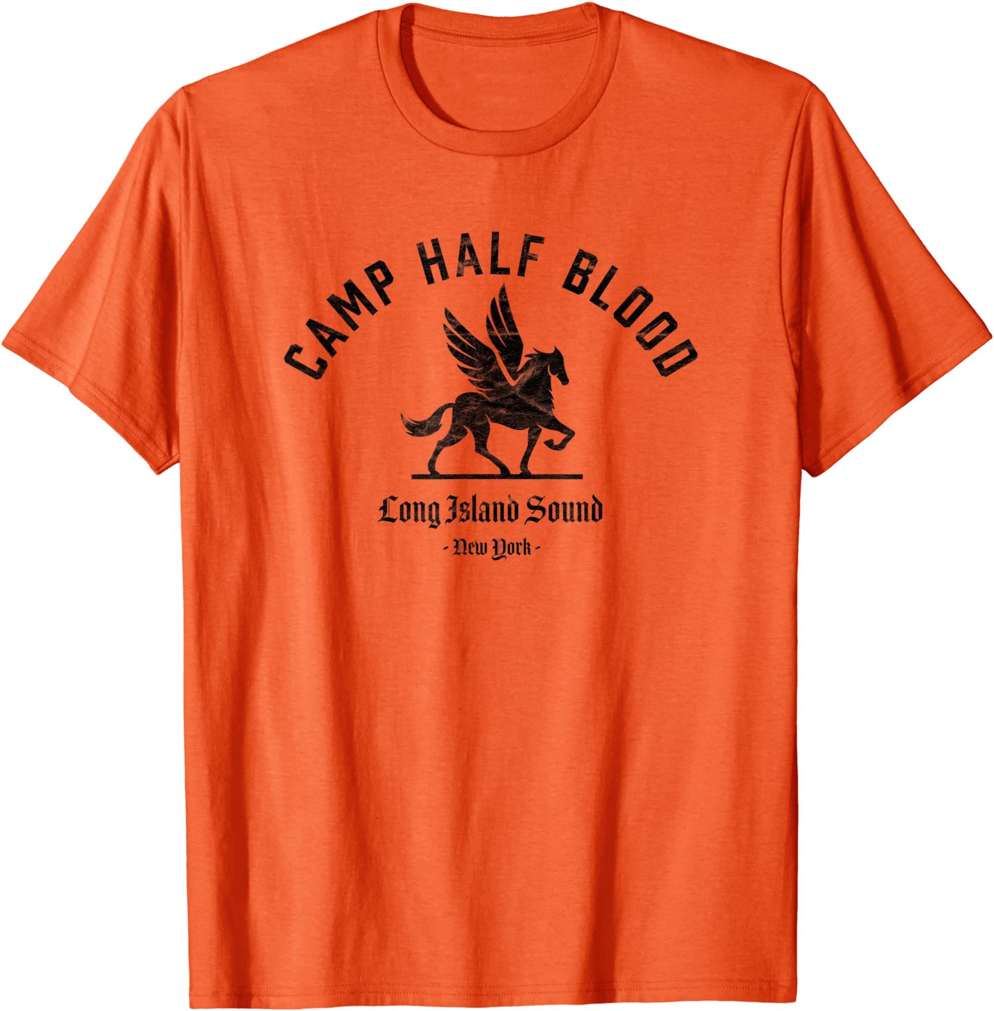 Retro Camp Half Blood Distressed Flying Horse Graphic T-Shirt