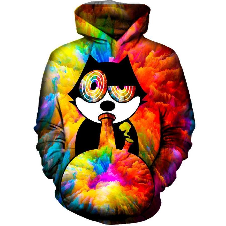 Trippy Felix Men/Women All-Over Print 3D Hoodie