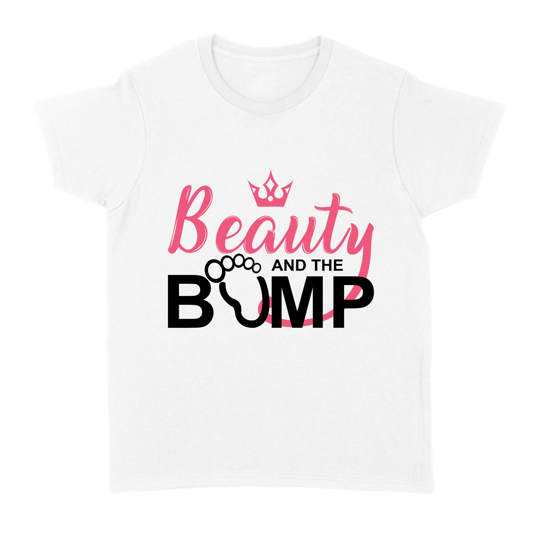 Beauty and The Bump Women Shirt | Mother’s Day Gift for Pregnant Mom, New Mom, Mom to Be, Expecting Mother | NTS17 ChipteeAmz