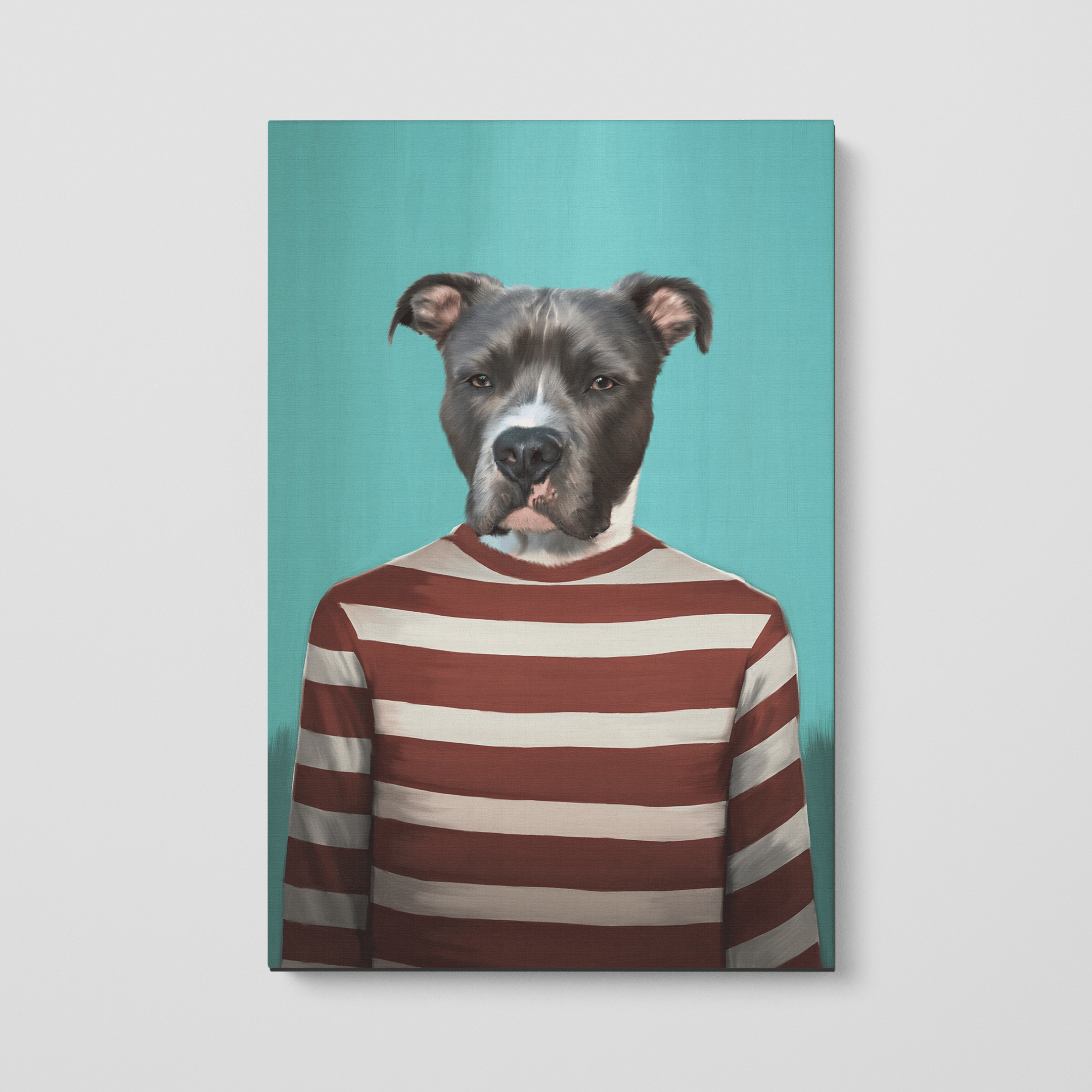 Red Candy Cane Custom Pet poster canvas