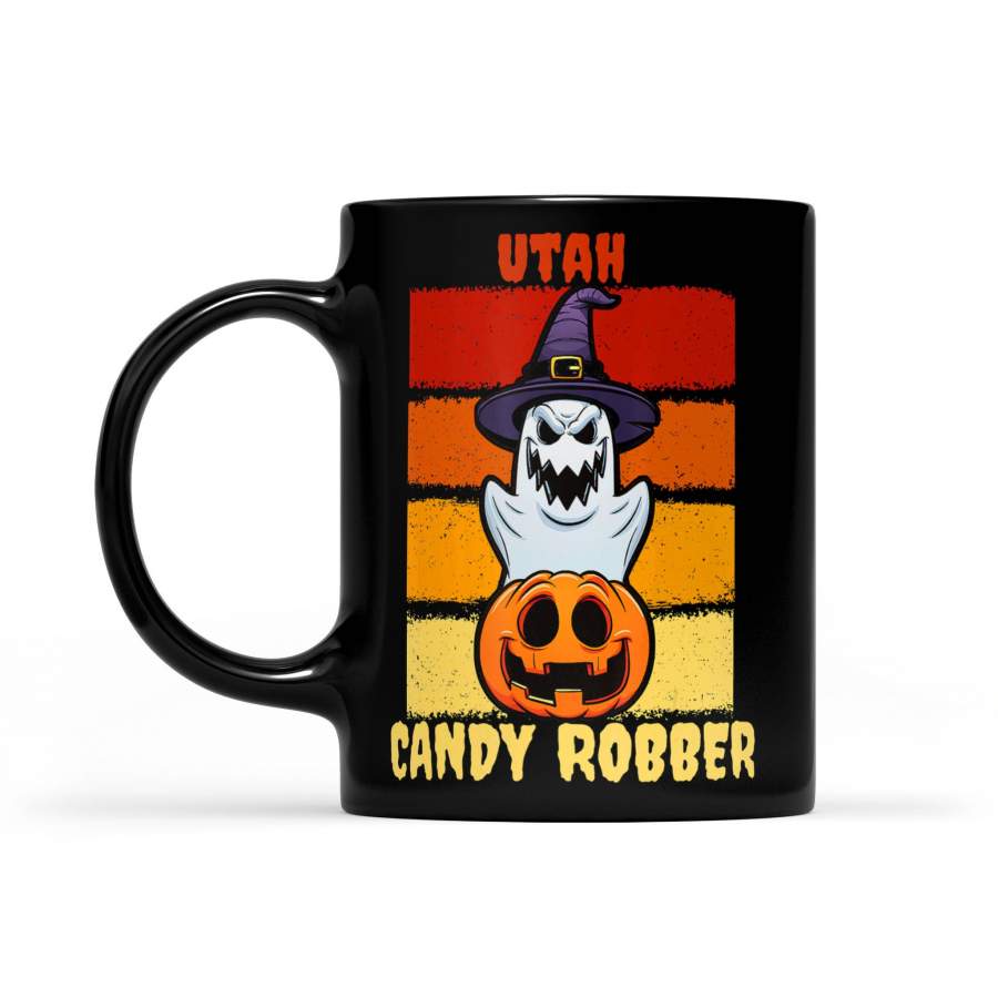 Utah Candy Robber Pumpkin Ghost Witch Vintage – Black Mug