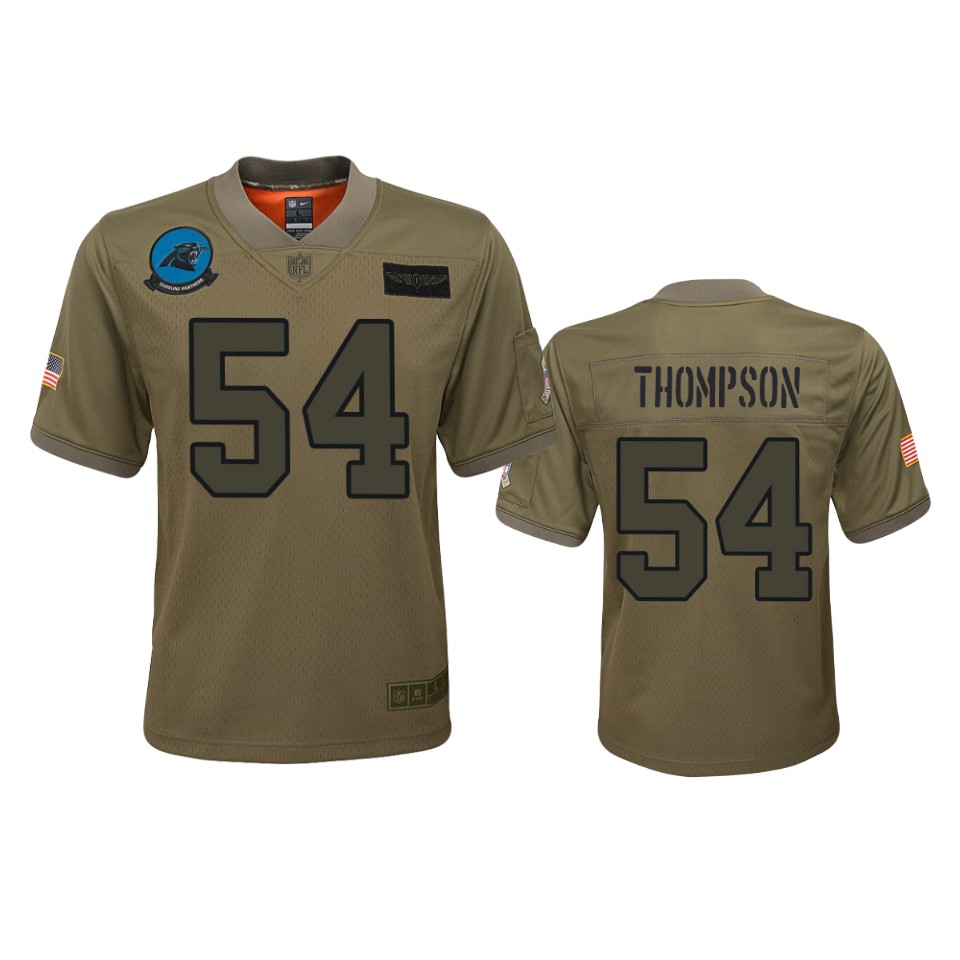 Youth Carolina Panthers Shaq Thompson Camo 2019 Salute To Service Game Jersey