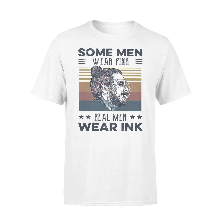Some Men Wear Pink Real Men Wear Ink Tattoo Vintage Retro T-shirt