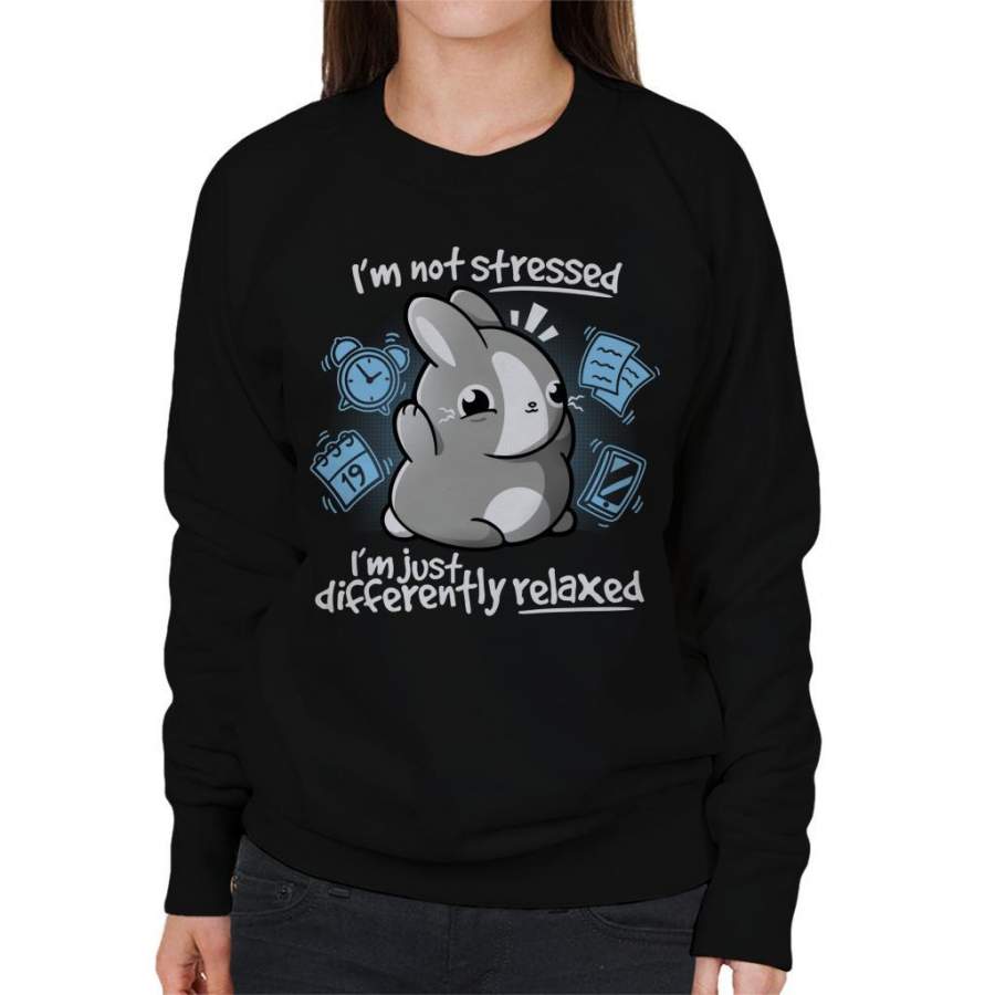 Cute Stressed Bunny Women’s Sweatshirt