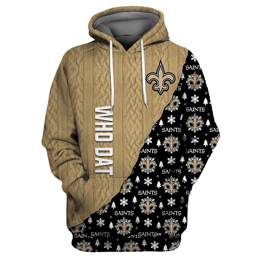 New Orleans Saints Hoodie Cross Style Sweatshirt For Fans