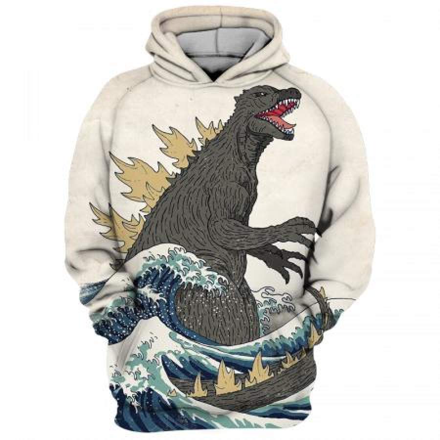 The Great Godzilla Wave 3d Hoodie Shirt – Hoodies