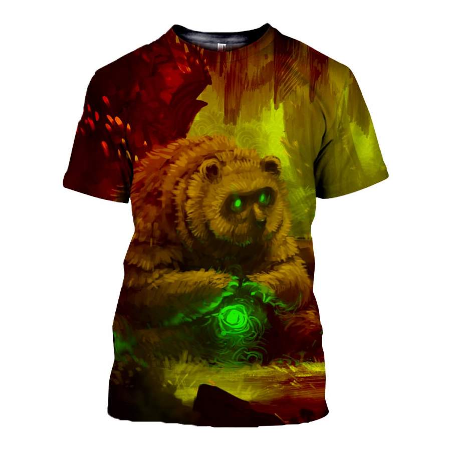 3D All Over Printed Bear T Shirt Hoodie 81201910