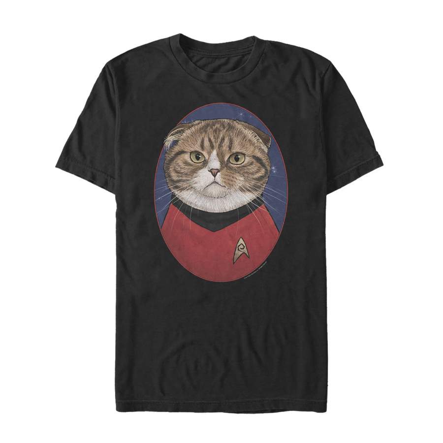 Star Trek Men’s Scotty Cat Portrait  T Shirt