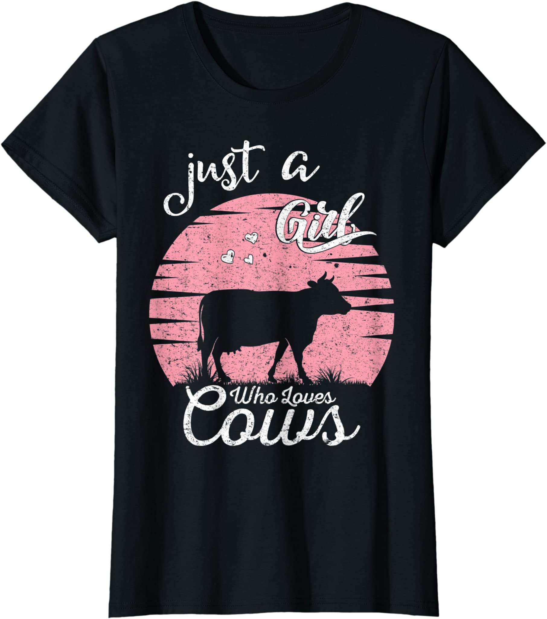 Just A Girl Who Loves Cows Shirt Cows Milk Farming Women T-Shirt