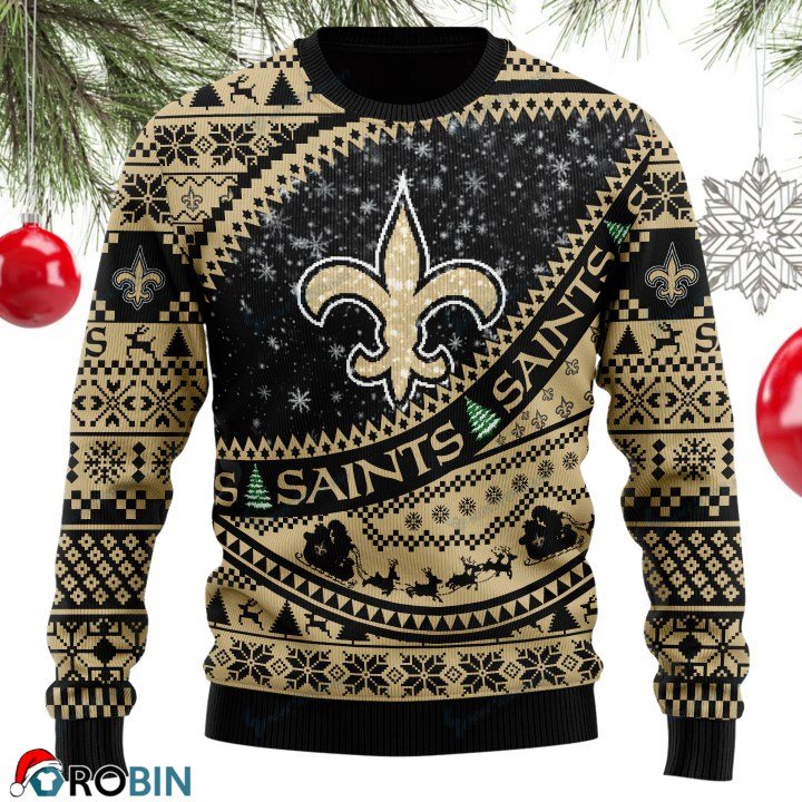 New Orleans Saints Gift For Fan Ugly Wool Sweater Christmas Sweatshirt 92Rbsw