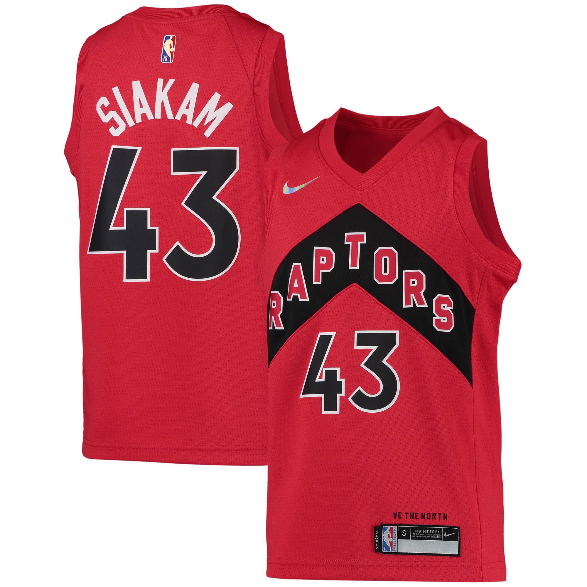 Pascal Siakam Toronto Raptors Youth 2021/22 Diamond Swingman Jersey – Icon Edition – Red