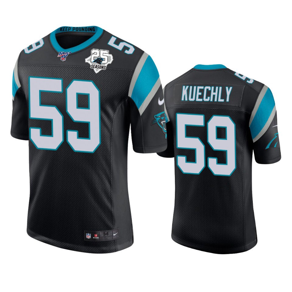 Carolina Panthers Luke Kuechly Black 25th Season Vapor Limited Jersey