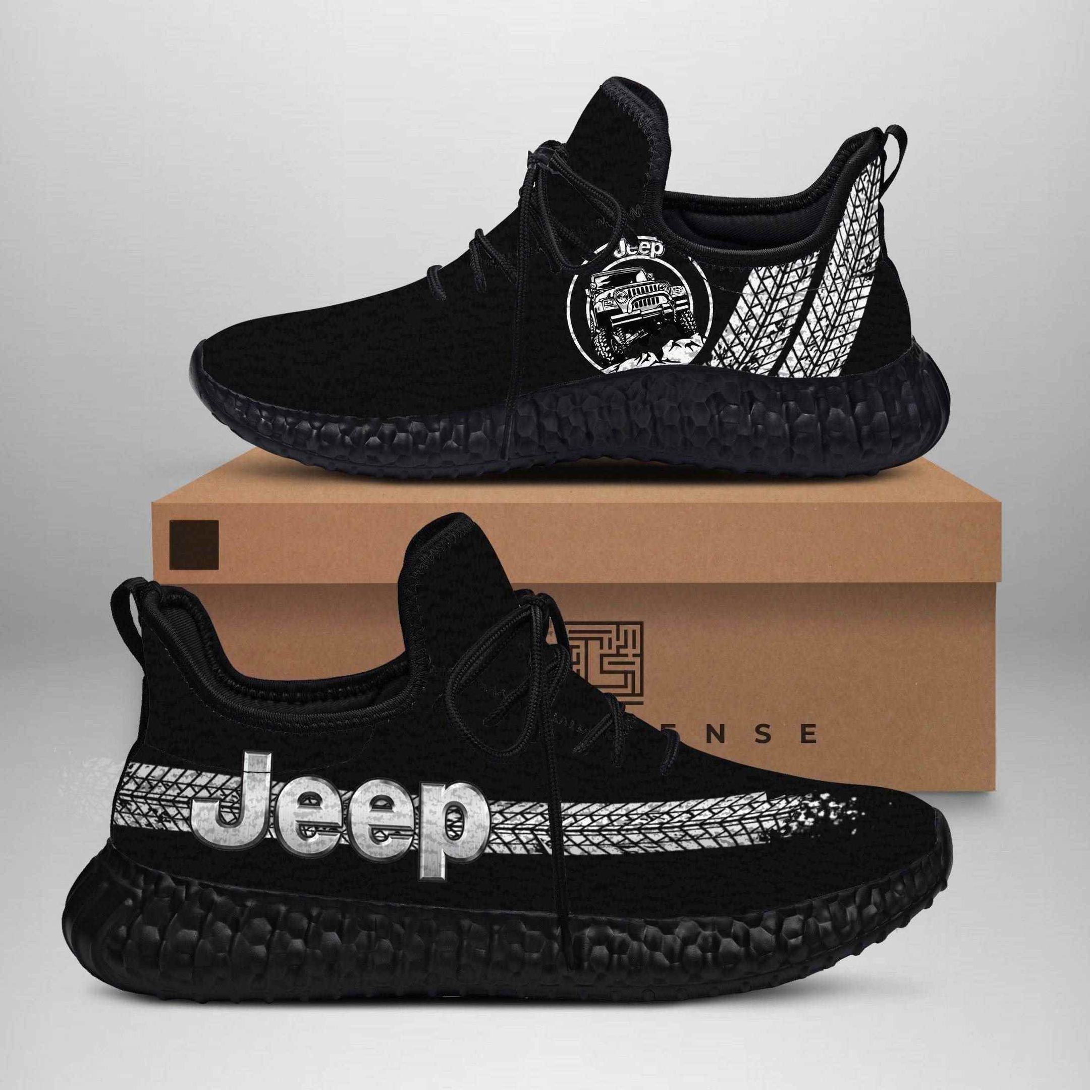 Black Jeep Car Yeezy Boost