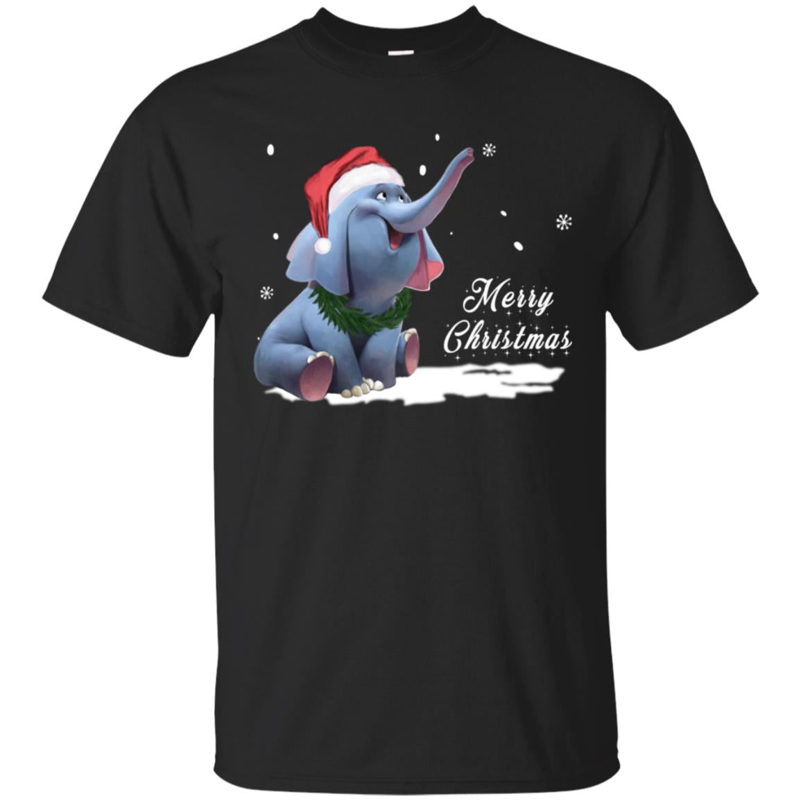 Merry Christmas Elephant Santa Hat Shirt For Elephant Lovers