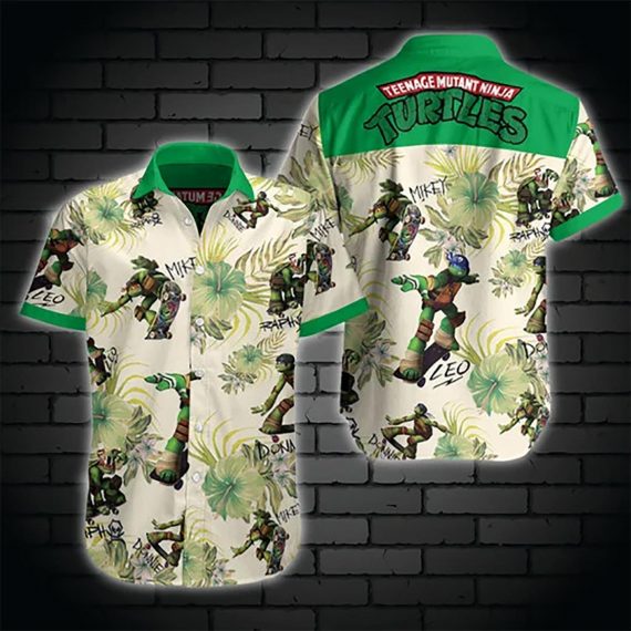 Teenage Mutant Ninja Turtles Tropical Flower Hawaii Graphic Hawaii Casual Shirt Ha77627