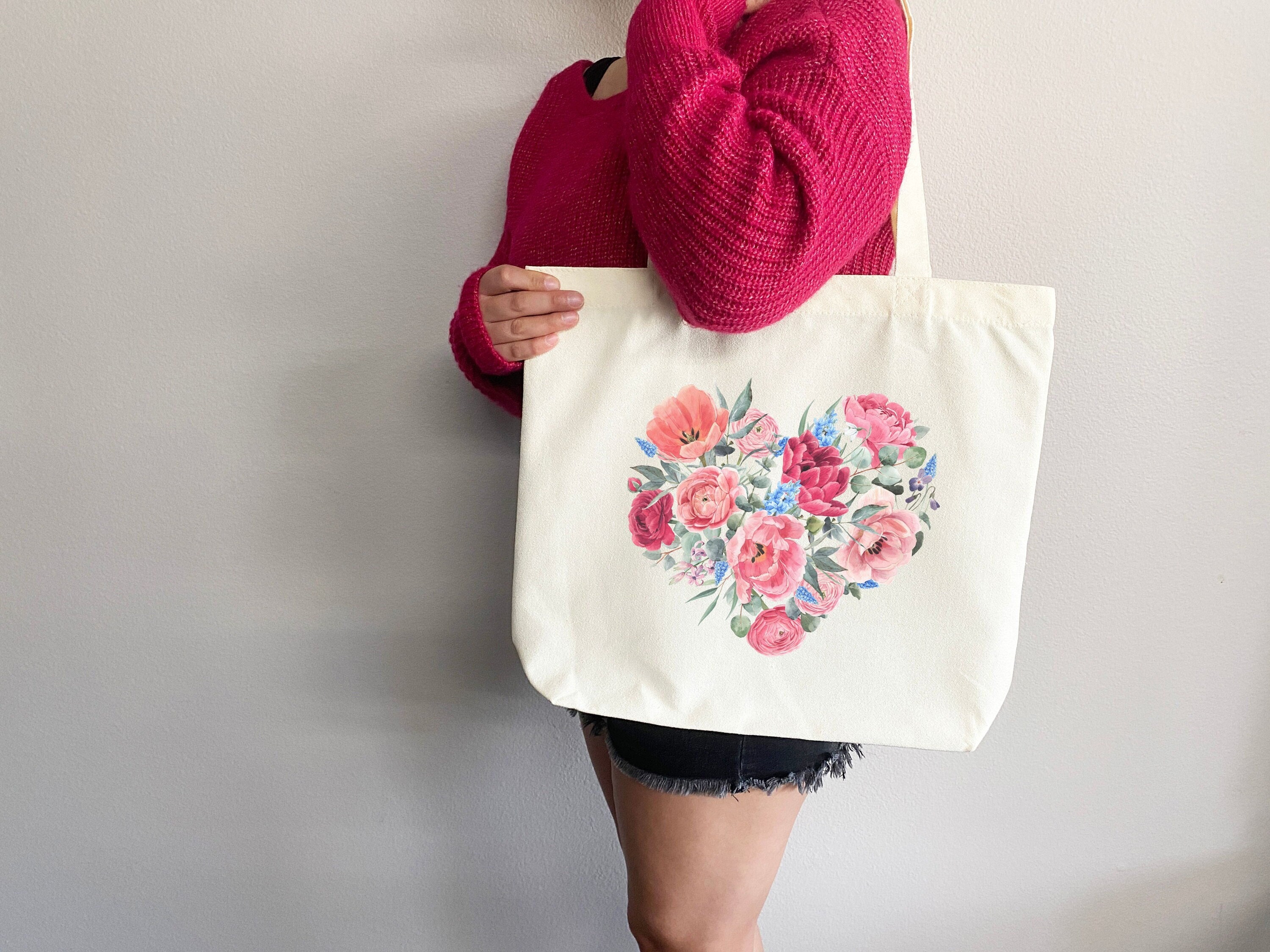 Rose Tote Bag, flower tote bag, tote bag canvas, eco friendly bag, aesthetic tote, reusable bag, floral tote bag,plant lover, flower bag