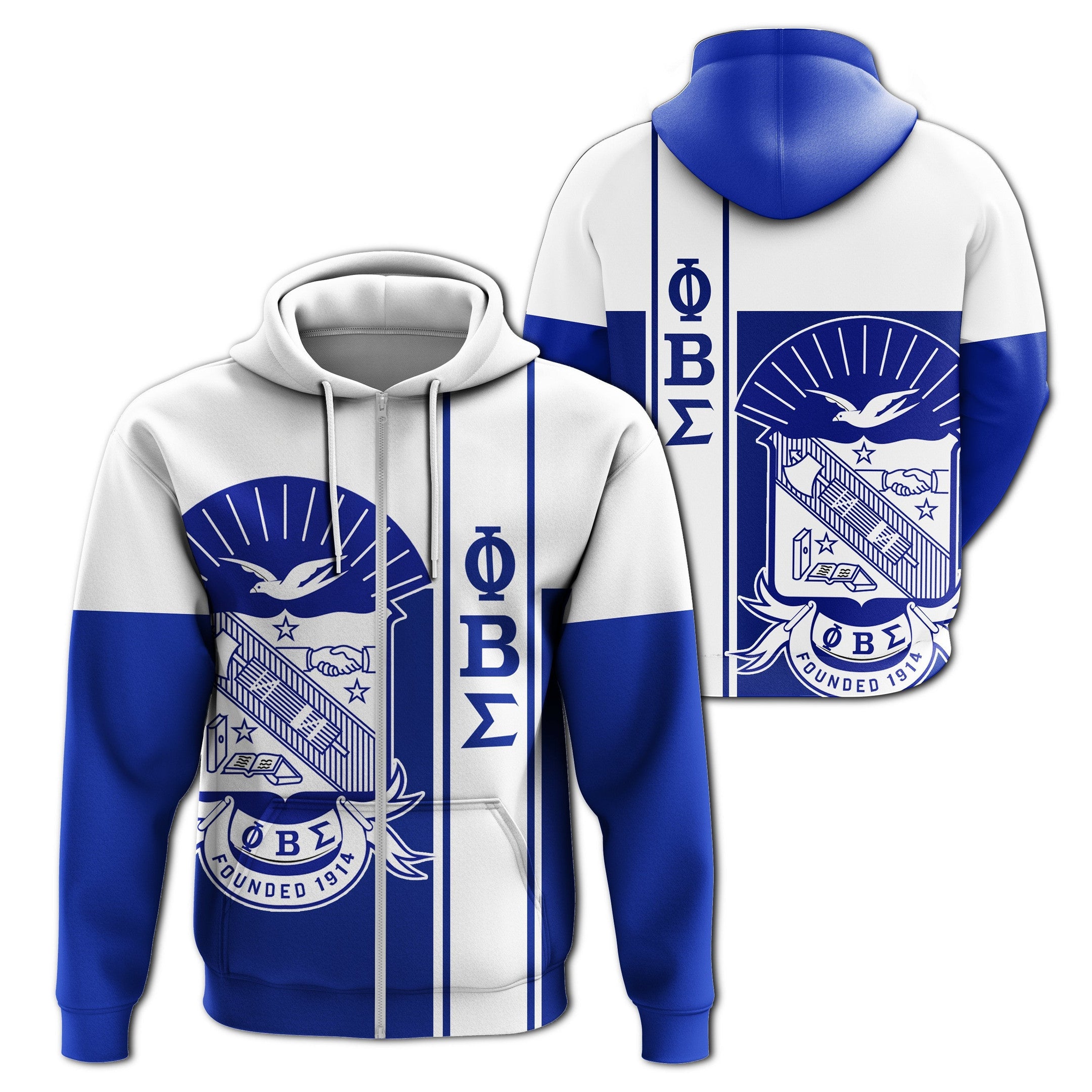 Fraternity Hoodie – Phi Beta Sigma Zip Hoodie Sans Style