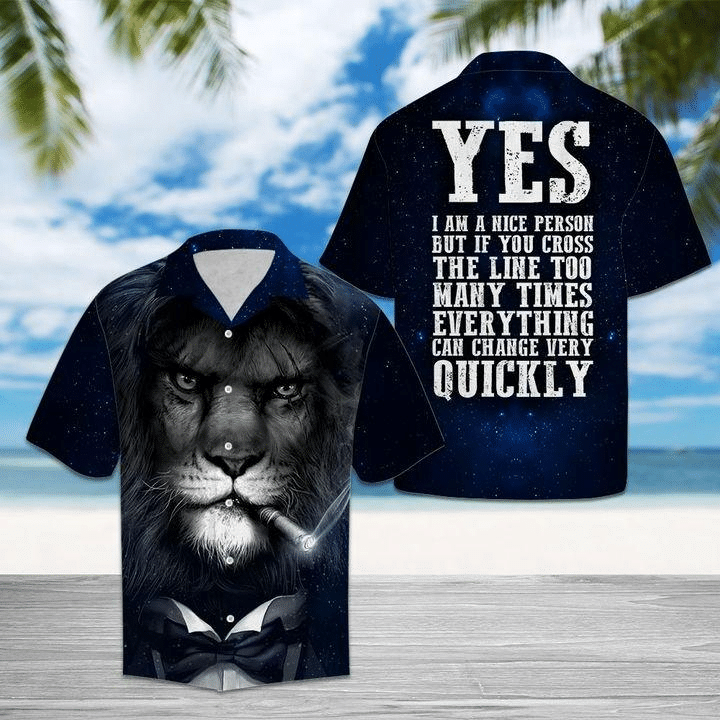 Waybackapparel Lion 3D Hawaiian Shirt