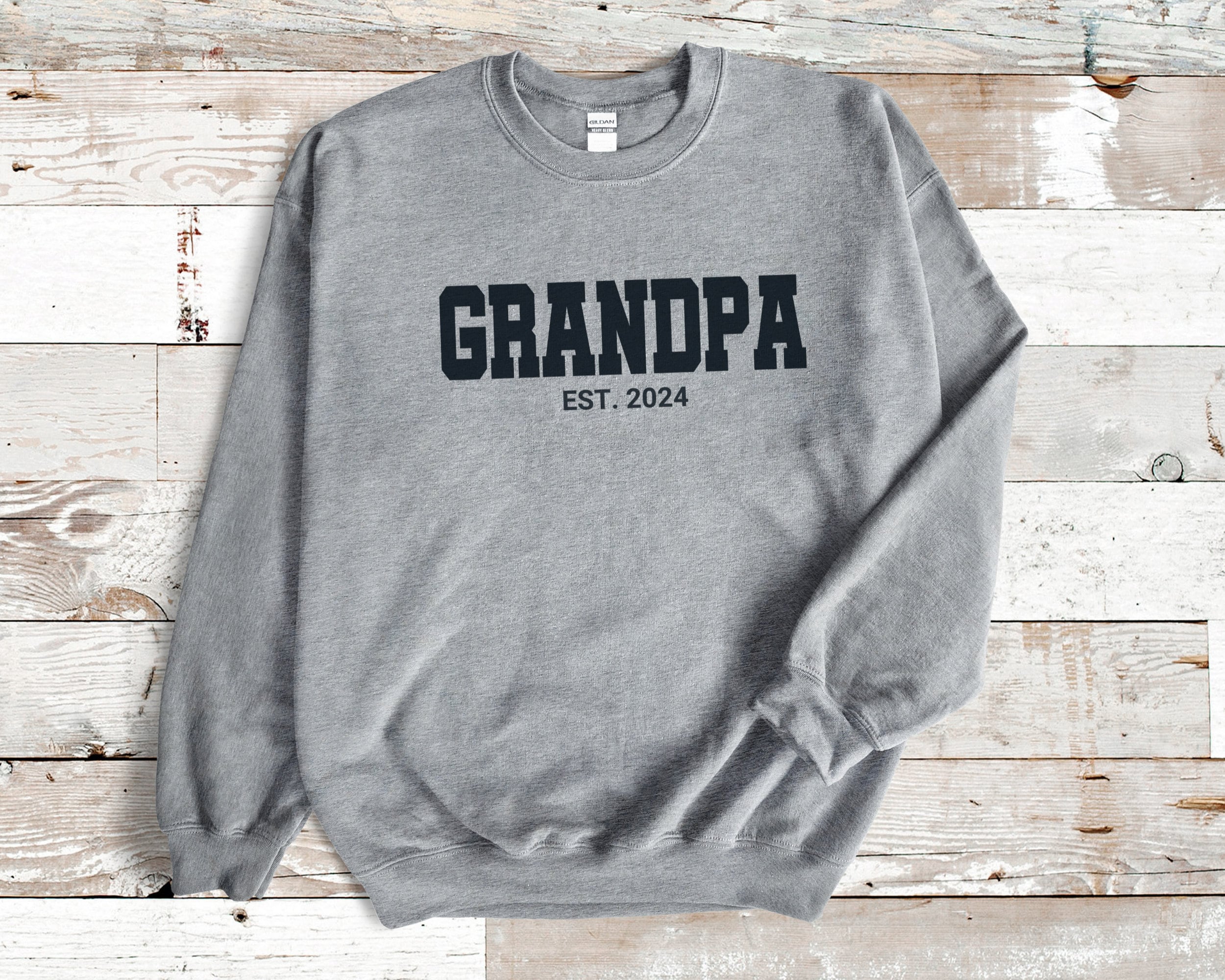 Grandpa EST 2024 Sweatshirt, Gift for Grandpa, Grandpa Shirt, Grandpa Gift, New Grandpa Gift, Papa Gift, Father’s Day Gift, Pregnancy Reveal 1