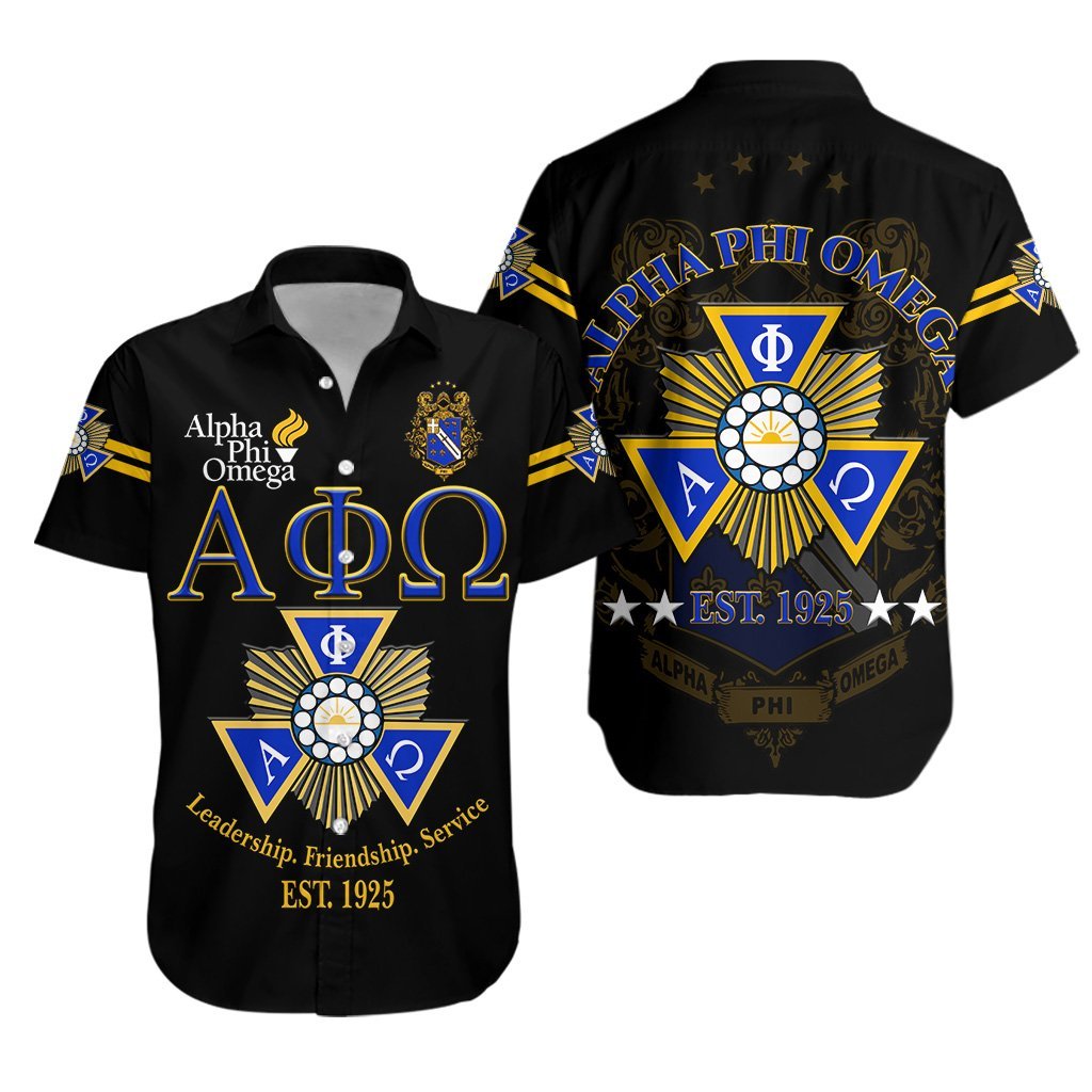 Alpha Phi Omega Apo Hawaiian Shirt Simple Vibes – Black Lt8