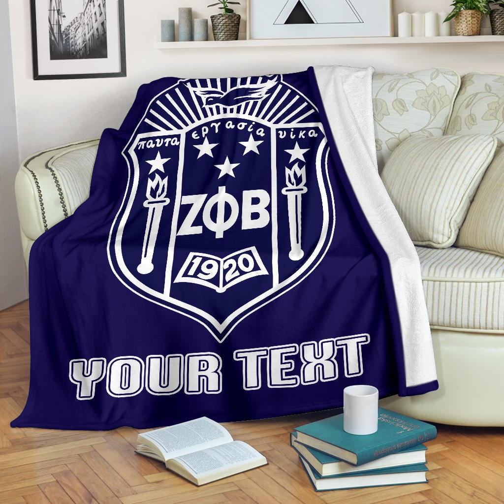 Wonderprint Premium Blanket Personalized Zeta Phi Beta Premium Blanket Classic Lt10