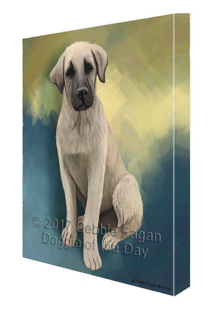 Anatolian Shepherd Puppy Dog Painting Printed On Canvas Wall Art