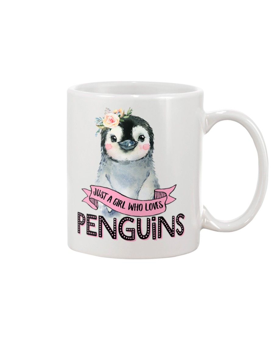 Penguins A girl who loves Mug White 11Oz