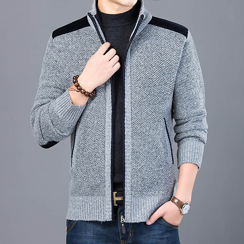 2022 Thick New Fashion Brand Sweater For Mens Cardigan Slim Fit Jumpers Knitwear Warm Autumn Casual Korean Style Clothing Male alx