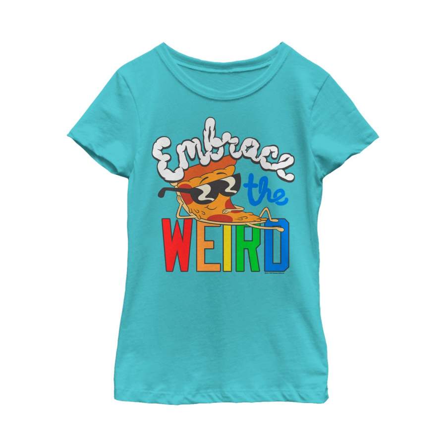 Uncle Grandpa Girl’s Pizza Steve Embrace the Weird T-Shirt