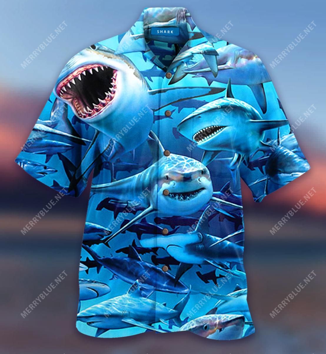 Shark Tank Aloha Hawaiian Shirt Colorful Short Sleeve Summer Beach Casual Shirt For Men And Women