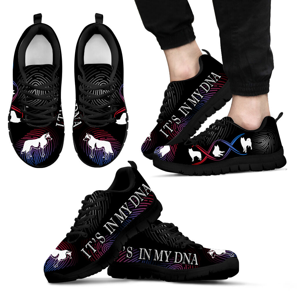 Husky Dog Lover Shoes Dna Fingerprint Sneaker Walking Shoes – Best Shoes For Dog Lover, Best Gift For Dog Mom