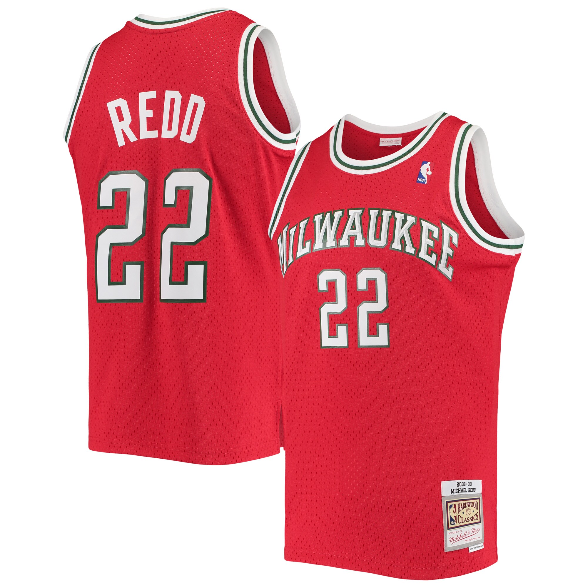 Michael Redd Milwaukee Bucks Mitchell & Ness 2001/02 Hardwood Classics Swingman Jersey – Red