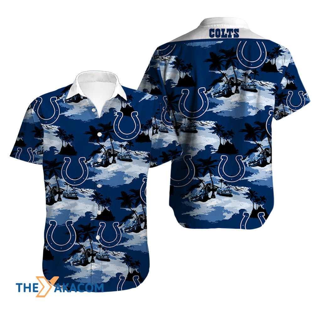 Indianapolis Colts Nfl Team Gift For Fan Tropical Short Sleeve Hawaii Shirt Ha1783