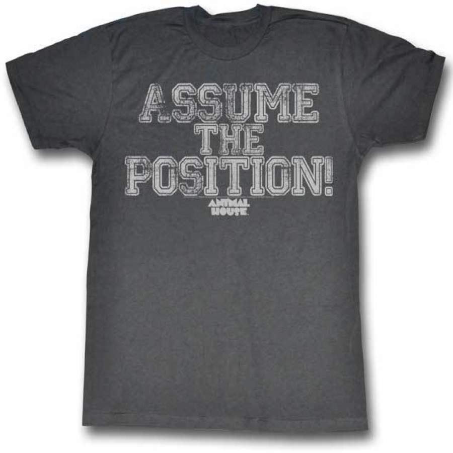 ANIMAL HOUSE-POSITION YOURSELF-BLACK HEATHER ADULT S/S T-SHIRT