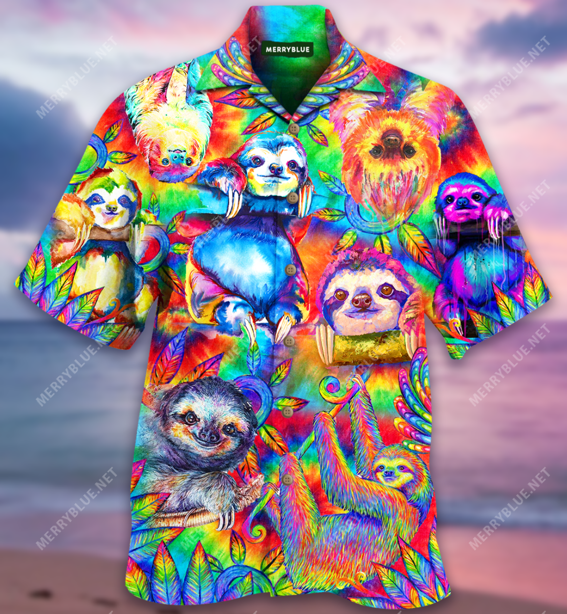 My Love Is Colorful Sloths Unisex Hawaii Shirt Ha41395