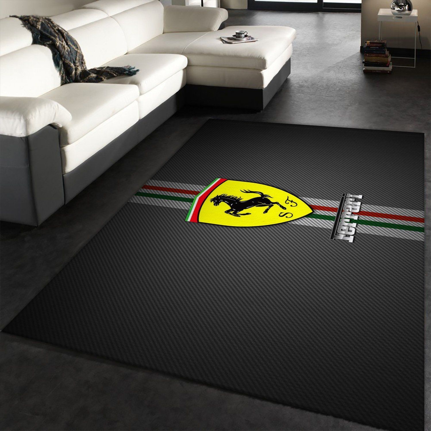 Ferrari Logo SuperCars Area Rugs Living Room Carpet FN121221 Local Brands Floor Decor The US Decor