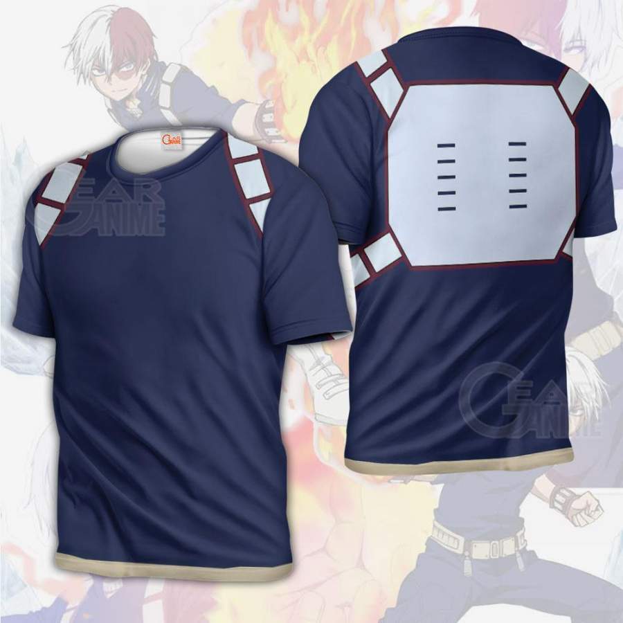 Shoto Todoroki Hero Costume Uniform My Hero Academia Anime Shirt ...
