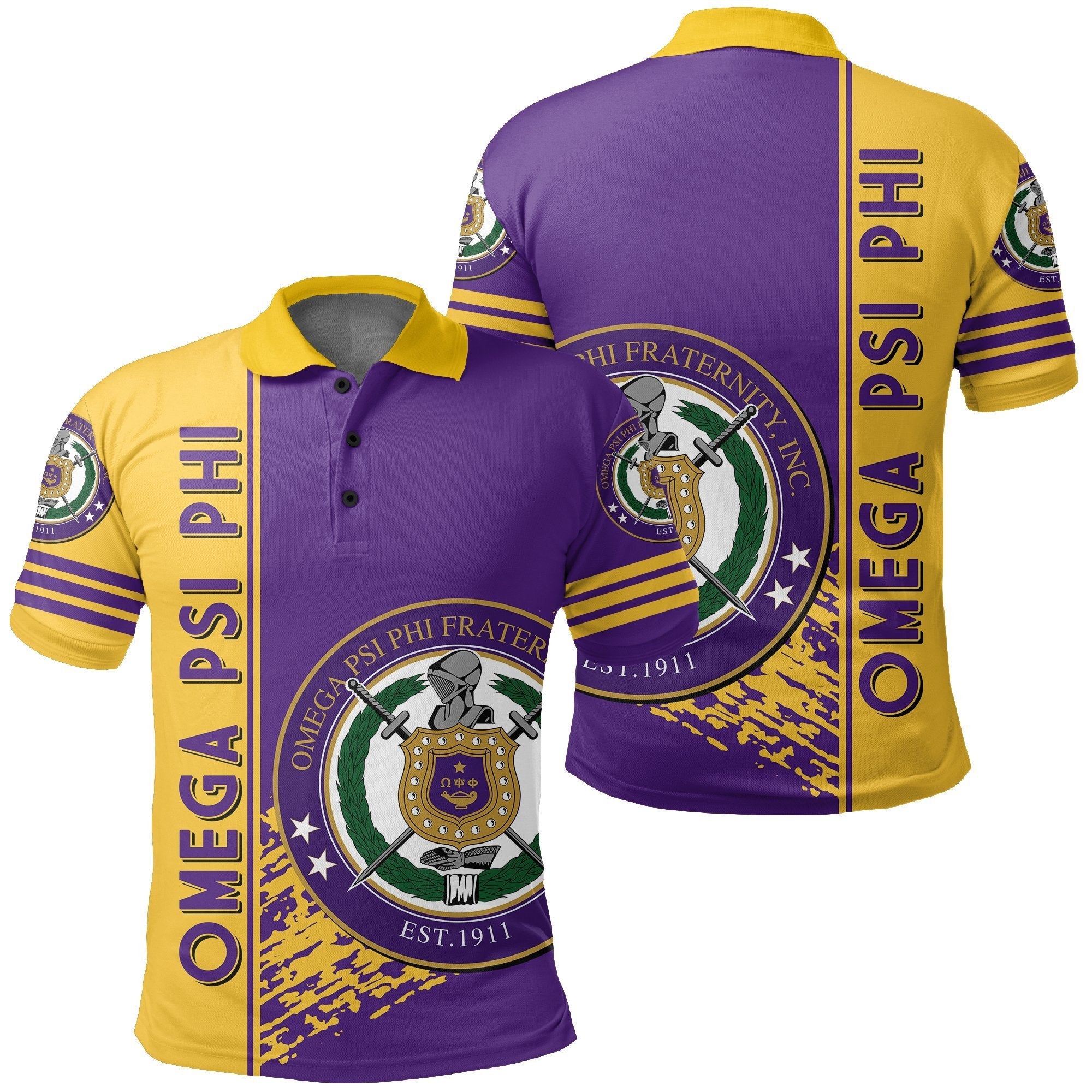 Fraternity Polo – Omega Psi Phi Polo Shirt Quarter Style