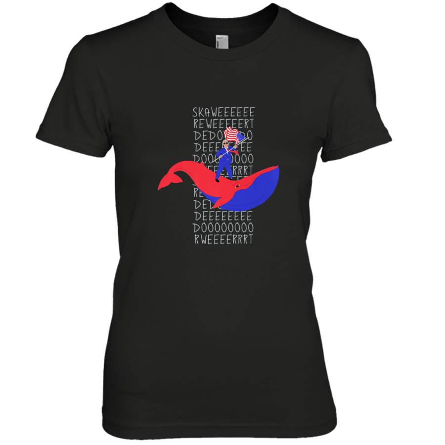 Al Gore dancing on a whale with an American flag tee Premium Women’s T-Shirt