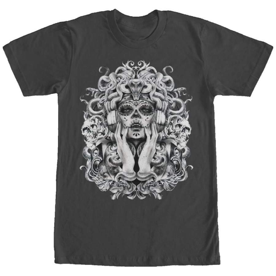 Aztlan Men’s Serpent Headpiece  T Shirt Black S